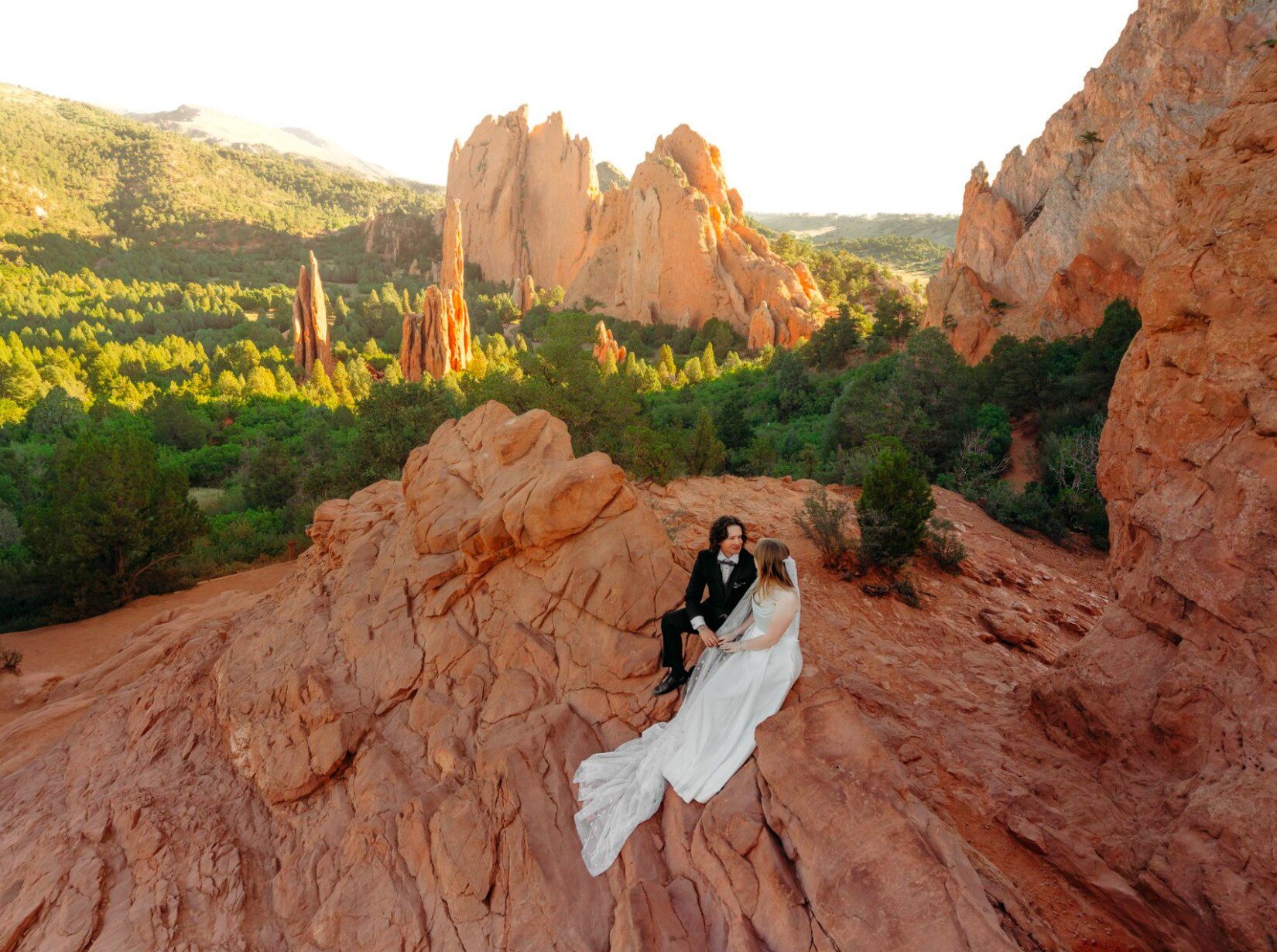 scenic view of elopement destination in garden of the gods colorado